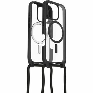 OtterBox React Carrying Case Apple iPhone 16 Pro Smartphone - Black Crystal (Clear/Black) - Drop Resistant - Nylon, Plasti