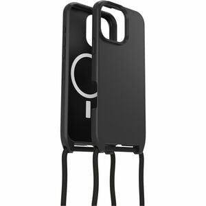 OtterBox React Carrying Case Apple iPhone 16 Pro Max Smartphone - Black - Drop Resistant - Nylon, Plastic Body - Neck Stra
