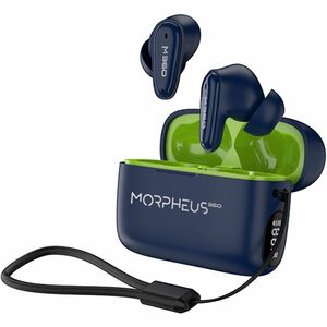 Morpheus 360 Nemesis True Wireless Earbuds TW1800L-Bluetooth Headphones with Microphone-20H Playtime-Blue - Hi-Fi Stereo -