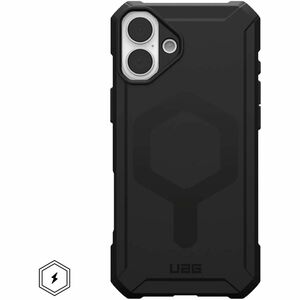 Urban Armor Gear Essential Armor iPhone 16 Case - Black - For Apple iPhone 16 Smartphone - Inner Hex - Black - Drop Resist