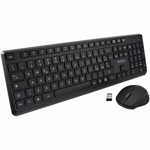 Tastiera e mouse V7 CKW350IT - Italiano - Wireless RF 2,40 GHz Tastiera - 107 Tasto - Nero - Wireless RF Mouse - Ottico - 