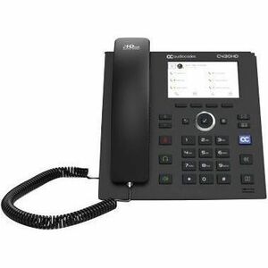 AudioCodes C430HD IP-Telefon - Schnurgebunden - Schnurgebunden - An Ständer montierbar, Wandmontierbar - Schwarz - TAA-kon