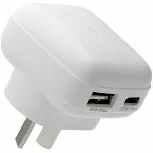 RECHARGE Flat Wall charger USB C 30W+18W GaN 100% Recyclable