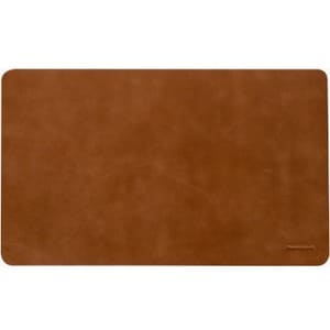 COPENHAGEN Handmade Premium Leather Desk Mat that will evevate your officepace Medium Brown