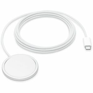 Apple MagSafe Induktionsladegerät - Weiß - 1 - für Smartphone, AirPod, iPhone, Qi-fähiges Gerät, Qi2-fähiges Gerät - Einga