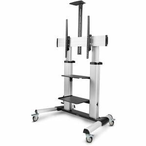 StarTech.com Display Cart - 2 Shelf - Crank Handle - 99.79 kg Capacity - 4 Casters - 101.60 mm Caster Size - Aluminium - 1