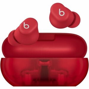 Apple Beats Solo Buds True Wireless Earbud Stereo Earset - Transparent, Red - Binaural - In-ear - Bluetooth