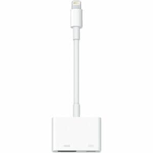 Apple A/V Adapter - 1 x Lightning - Male - 1 x Lightning - Female, 1 x HDMI Digital Audio/Video - Female - 1920 x 1080 Sup