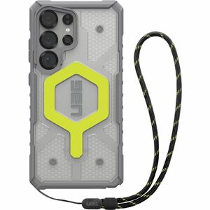Urban Armor Gear Pathfinder Clear Case for Samsung Galaxy S25 Ultra Smartphone - Hex Pattern - Active Neon - Impact Resist