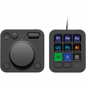 Logitech MX Creative Console Tastenfeld und Drehregler - Keypad, Kabel USB-Typ C, Graphit - Wählfeld, Kabellos, Bluetooth,