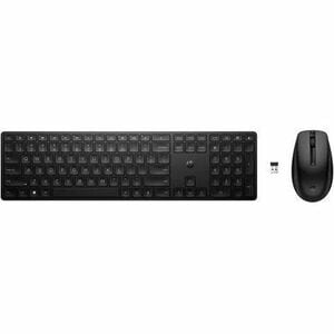 HP 655 Keyboard & Mouse - USB Type A Plunger Wireless RF 2.40 GHz Keyboard - USB Type A Wireless RF Mouse - 4000 dpi - 3 B