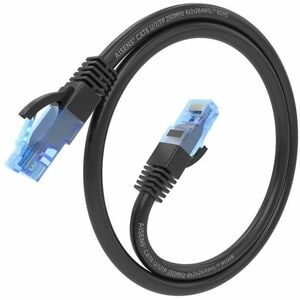 CABLE RED HEADLINE RJ45 CAT.6 UTP AWG26 CCA BLACK 30CM