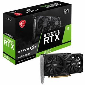 MSI NVIDIA GeForce RTX 3050 Graphic Card - 6 GB GDDR6 - 7680 x 4320 - 1.49 GHz Boost Clock - 96 bit Bus Width - PCI Expres