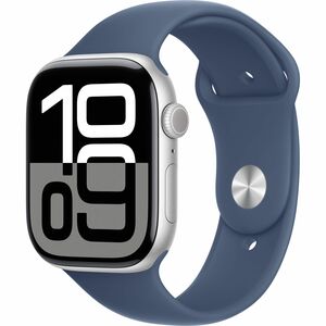 Apple Watch Series 10 Smart Watch - 4.60 cm (1.81") Case Height - 3.90 cm (1.54") Case Width - Silver Case Color - Denim B