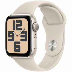 Apple Watch SE Smart Watch - 4 cm (1.57") Case Height - 3.40 cm (1.34") Case Width - Starlight Case Color - Starlight Band