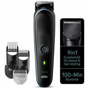 Trimmer Braun MGK5411 - Blu, Nero - x Acciaio inox Lame - senza filo - 1,67 Ora Tempo di funzionamento massimo batteria - 
