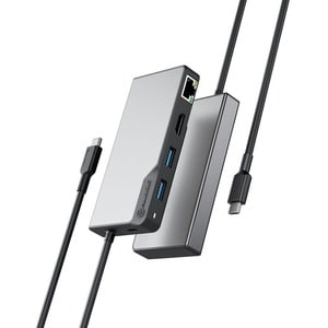 Alogic Fusion ALPHA USB-Typ C Docking Station - Grau - 4K - 3840 x 2160 - 3 x USB-Anschlüsse - 2 x USB 3.0 - USB Typ-A - U