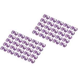 Digitus Cable Organizer - Violet - 100 / Pack Pack - Cable Clip - Polyvinyl Chloride (PVC)