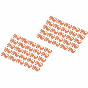 Digitus Cable Organizer - Orange - 100 Piece Pack - Cable Boot - Polyvinyl Chloride (PVC)