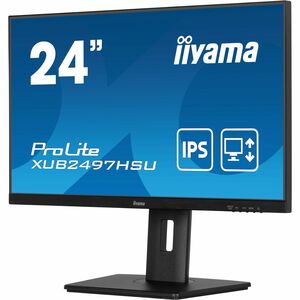 Moniteur LED iiyama ProLite XUB2497HSU-B2 24" Class Full HD - 16:9 - Noir mat - 60,5 cm (23,8") Viewable - Technologie IPS