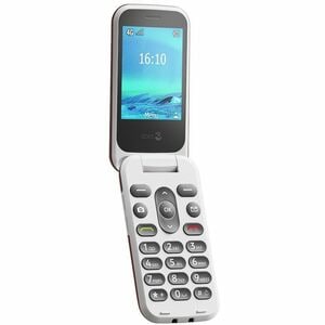 Doro 2821 17 MB Feature Phone - QVGA 320 x 240 - Mocor RTOS - 4G - Red, White - Flip - UNISOC T107 SoC - 1000 mAh Battery 