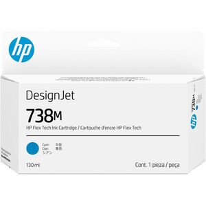HP 738M Original Inkjet Ink Cartridge - Cyan - 1 Pack - 130 mL