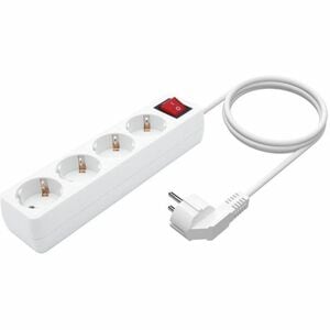 BASE MULTIPLE 4 SWITCH SOCKETS 3X1.5MM2 WHITE 1.4M