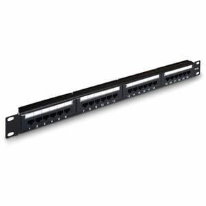 24-PORT PATCH PANEL RJ45 CAT.5E UTP 19 1U DUAL IDC BLACK