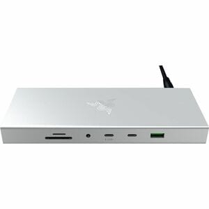 Station d'accueil Razer USB Type C - Lecteur de carte mémoire - SD, microSD - Mercure, Aluminium - 2 Écrans supportées - 4