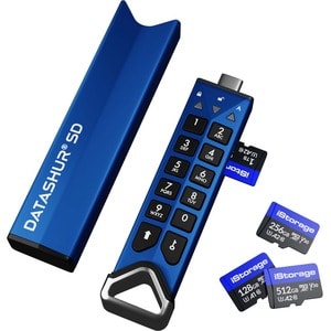 Lecteur Carte Mémoire Flash/ Disque à Mémoire Flash iStorage datAshur SD - USB 3.2 (Gen 1) Type C - 256-bit AES - 100 Mo/s