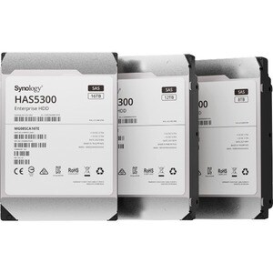 Synology HAS5300 HAS5300-16T 16 TB 硬盘 - 3.5" 内置 - SAS (12Gb/s SAS) - 存储系统 设备支持 - 7200rpm - 550 TB 热电平衡写入（TBW） - 512e Format