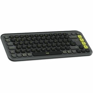 Logitech POP Icon Keys Keyboard - Wireless Connectivity - USB Interface - English (UK) - QWERTY Layout - Graphite - Blueto