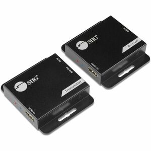 SIIG HDMI Over Cat6 Extender - 60m - 1080p - PoC - Metal Housing - HDMI Over Cat6 Extender - Extends HDMI audio/video sign