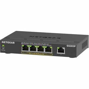 Netgear 300 GS305Pv3 5 Ports Ethernet Switch - Gigabit Ethernet - 10/100/1000Base-T - 2 Layer Supported - 66.78 W Power Co