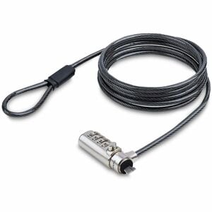 StarTech.com Slim Cable Lock For Notebook, Docking Station, Monitor, Projector - TAA Compliant - 2.01 m Cable - Resettable