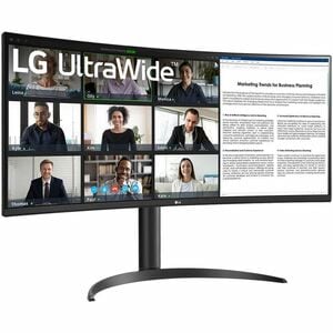 LG Ultrawide 34WR55QK-B 34" Class UW-QHD Curved Screen LCD Monitor - 21:9 - 34" Viewable - Vertical Alignment (VA) - 3440 