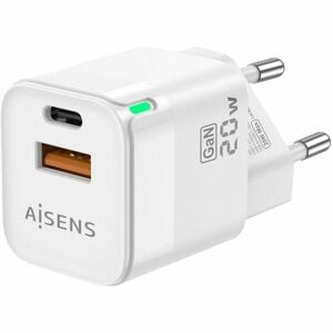 CHARGER GAN 20W 1XUSB-C PD3.0 QC4.0 1XUSB-A QC3.0 WHITE