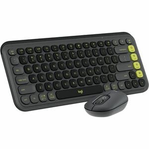 Logitech POP Icon Combo Keyboard & Mouse - Wireless Bluetooth Keyboard - English - Graphite - Wireless Bluetooth Mouse - O