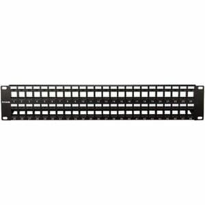 D-Link 48 Port(s) Network Patch Panel - Category 5e, Category 6, Category 6a - Black - 48 x RJ-45 - 1U High - 19" Wide