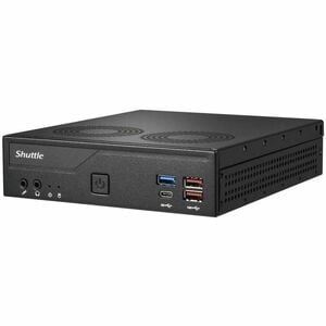 Shuttle Slim PC DH770 , S1700, 2x HDMI, 2x DP , 2x 2.5G LAN, 2x COM, 8x USB, 1x 2.5", 2x M.2, 24/7 Dauerbetrieb, inkl. VES
