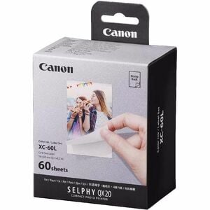 Canon XC-60L Original Dye Sublimation Ink Cartridge/Paper Kit Pack - 60 Prints