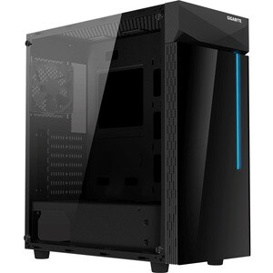 Gigabyte GB-C200G Computer Case - Mini ITX, Micro ATX, ATX Motherboard Supported - Mid-tower - Steel, Glass, Plastic - Bla