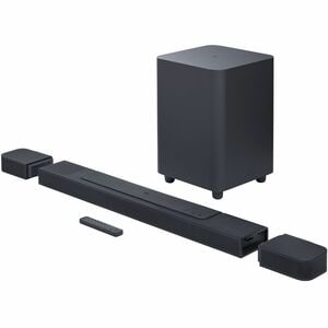 JBL Bar 1000 7.1.4 Bluetooth Sound Bar Speaker - 880 W RMS - Alexa Supported - Black - Wall Mountable - 33 Hz to 20 kHz - 