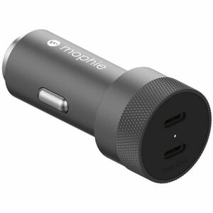 mophie Dual USB-C Car Charger - 40 W - Black