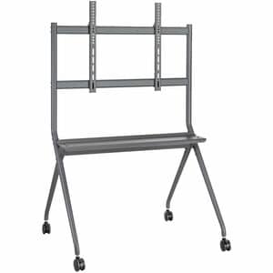 V7 TVCART4 Display Cart - 120 kg Capacity - 4 Casters - 74.93 mm Caster Size - Cold-rolled Steel (CRS), Steel - 1.1 m Leng