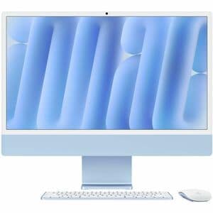 Apple iMac MWV13LL/A All-in-One Computer - Apple M4 - 16 GB - 256 GB SSD - 24" 4.5K - Desktop - Blue - Apple M4 Chip - 448