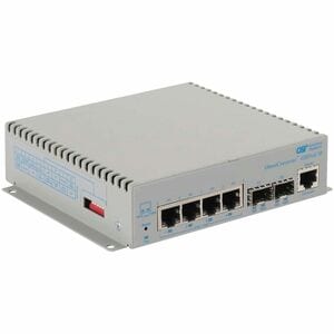 Omnitron Systems OmniConverter GHPoEBT/M Transceiver/Media Converter - Network (RJ-45) - 1x PoE+ (RJ-45) Ports - Gigabit E