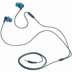 JBL Endurance Run 2 Wired Earbud, Behind-the-ear Stereo Earset - Blue - Siri, Google Assistant - Binaural - In-ear - 20 Hz
