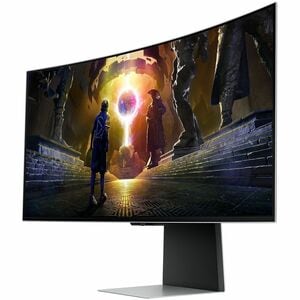 Monitor de juego OLED Samsung Odyssey OLED G8 S34DG850SL 34" Class UWQHD Pantalla curva - 21:9 - Plata - 86.4cm (34") View