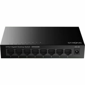 Switch da tavolo a 8 porte Gigabit RJ45 10/100/1000 Mbps in metallo
